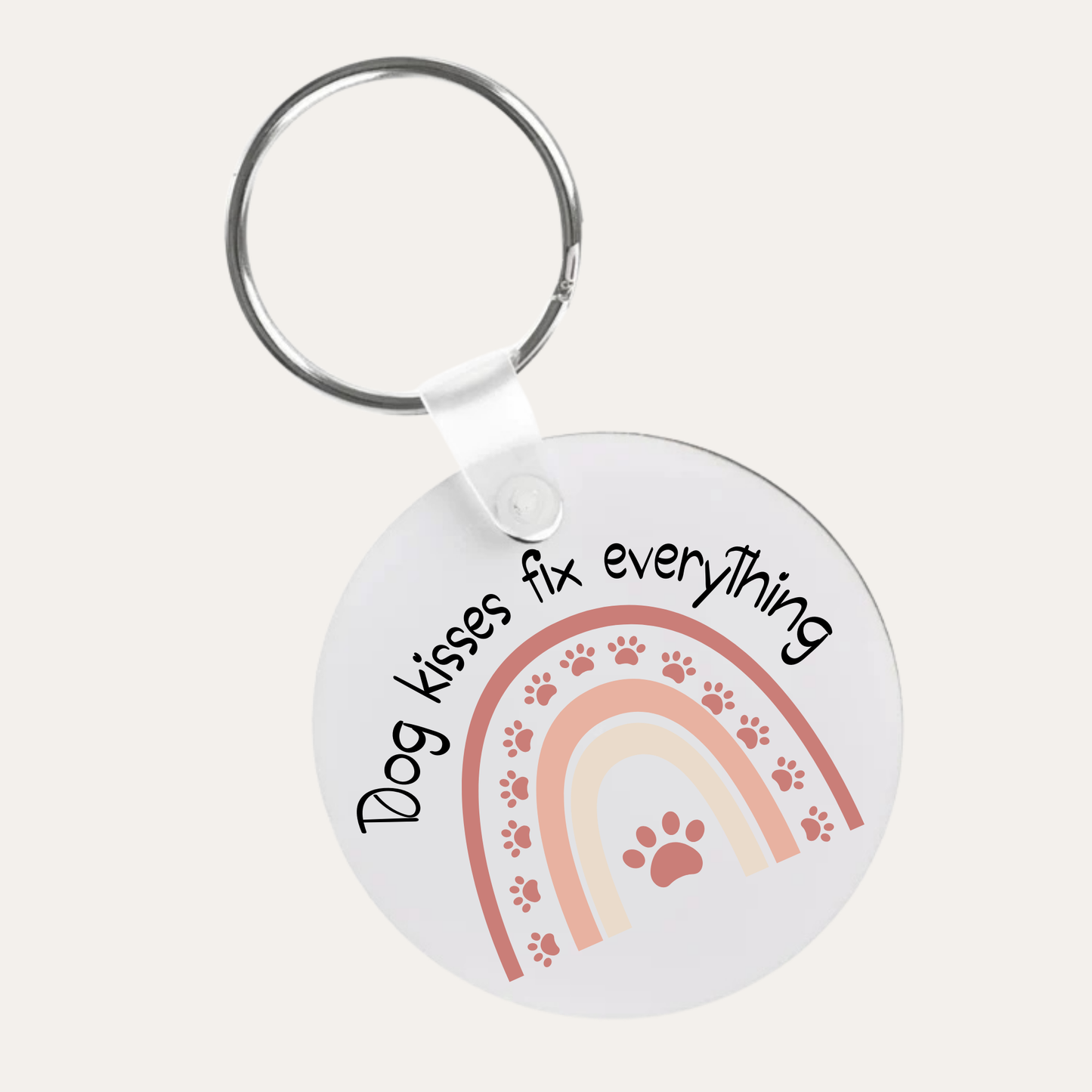 'Dog kisses fix everything' Keyring