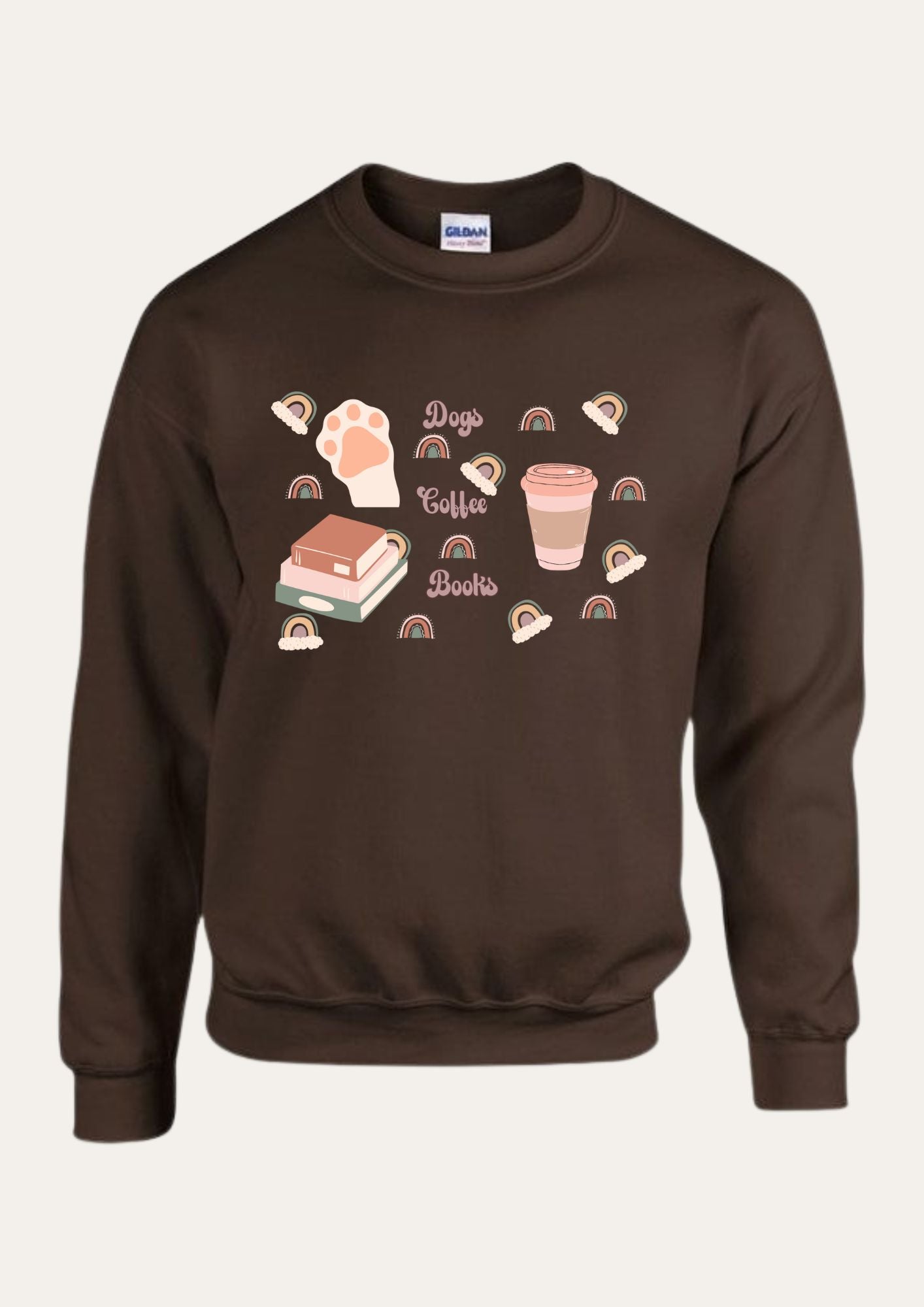 'Dogs Coffee Books' Sweatshirt
