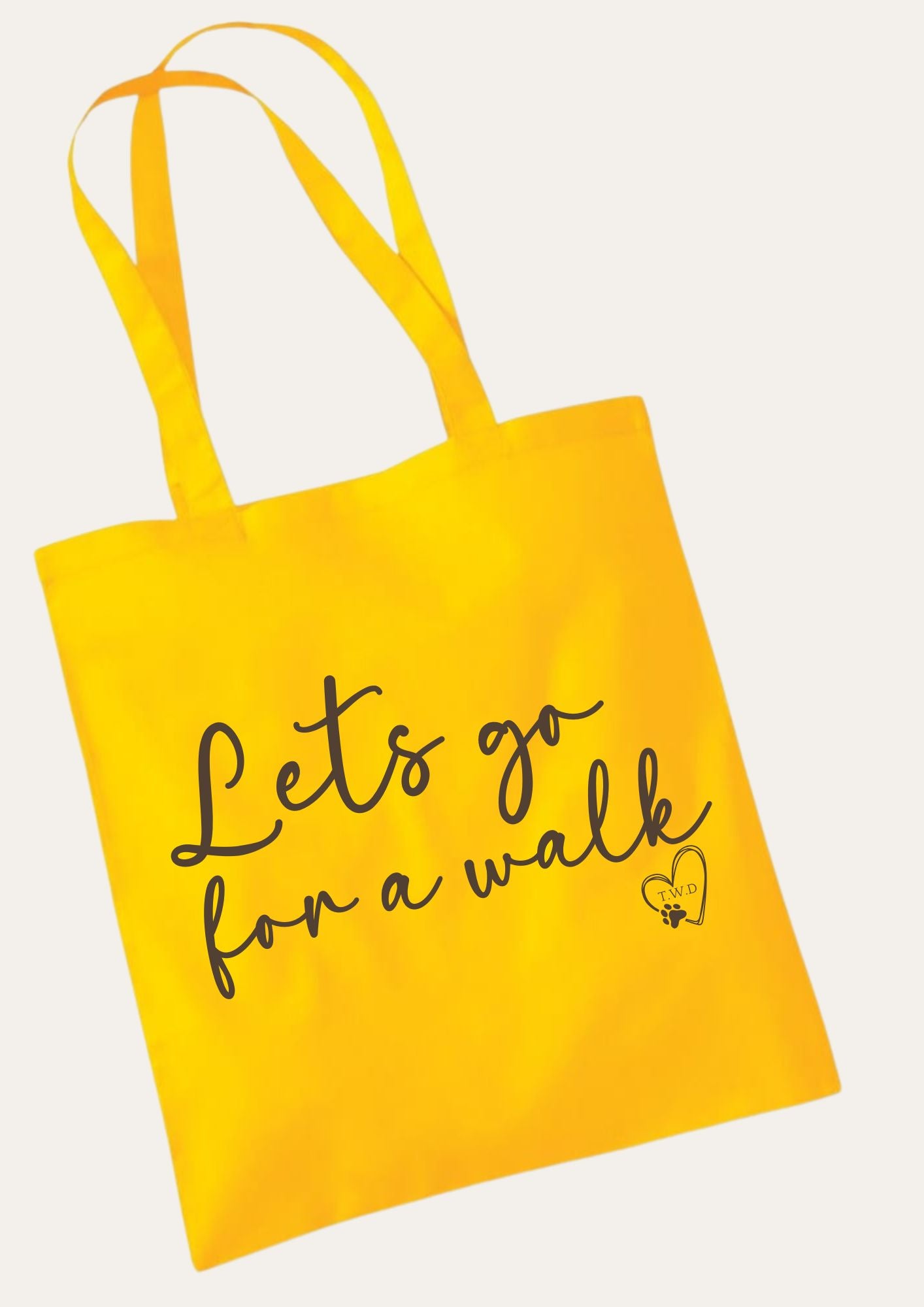 'Let's go for a walk' Tote Bag