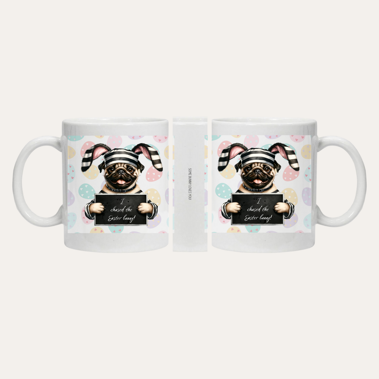 Pug Mugshot Easter Mug