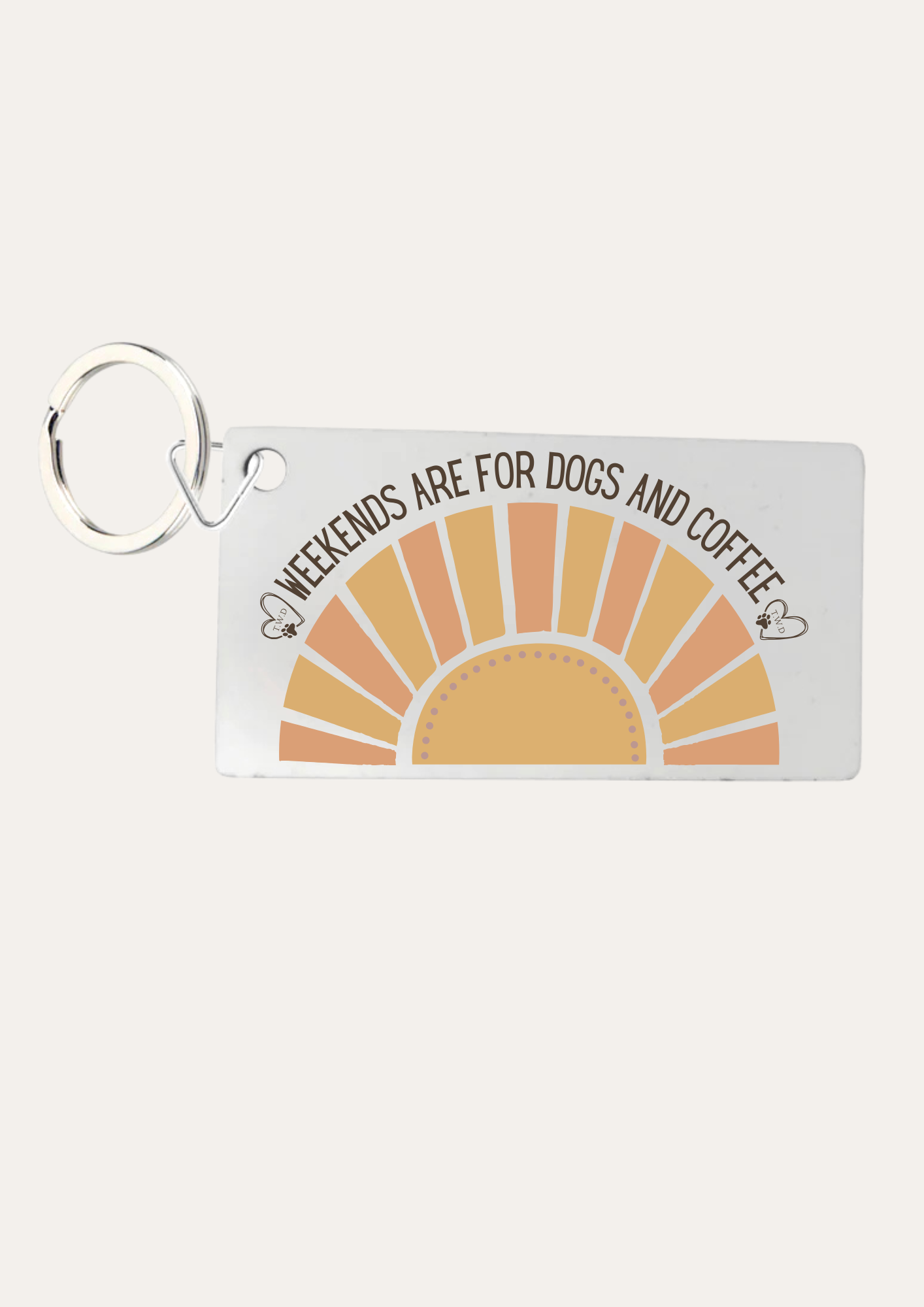'Weekends are for dogs and coffee' Keyring