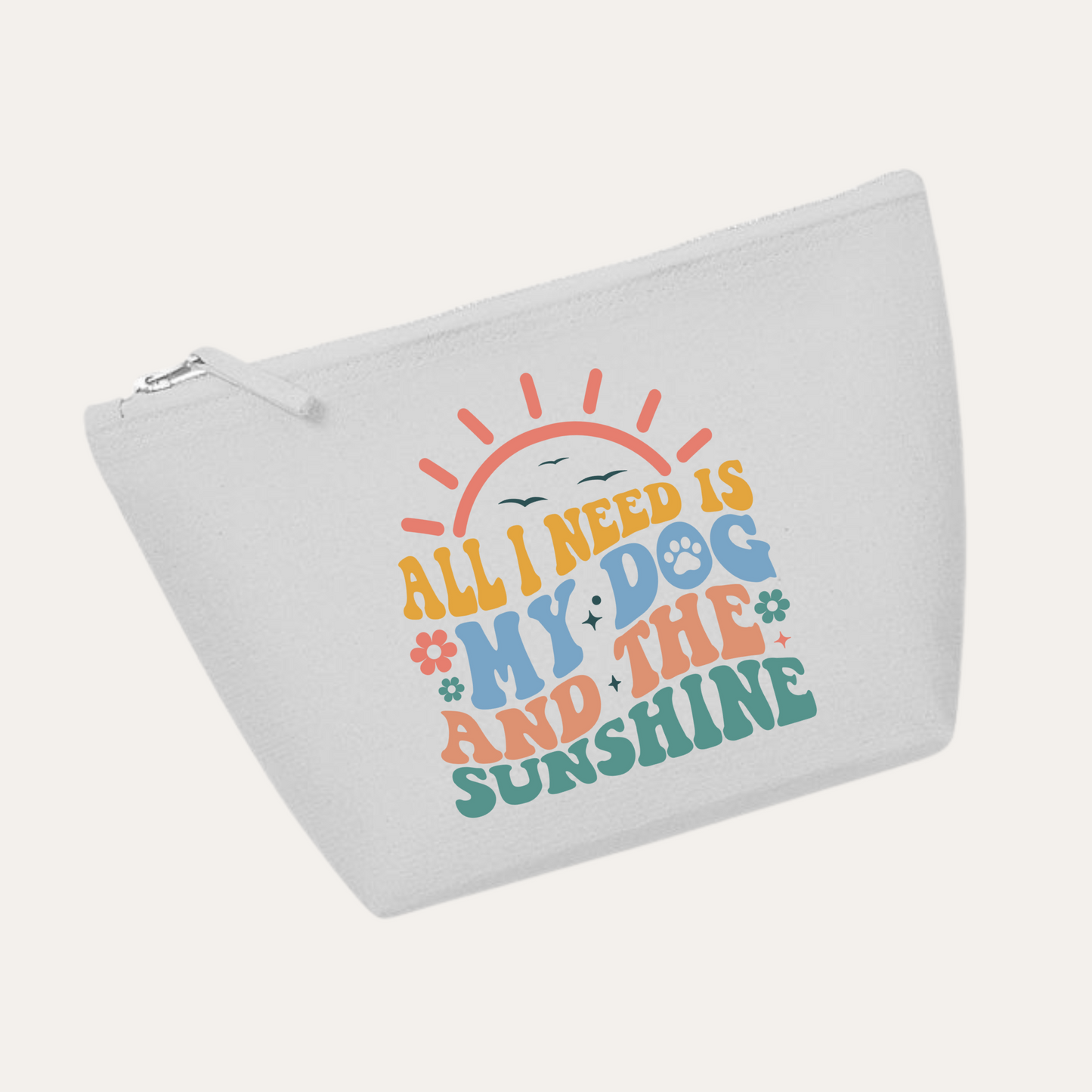 'All I need is my dog and the sunshine' Travel bag