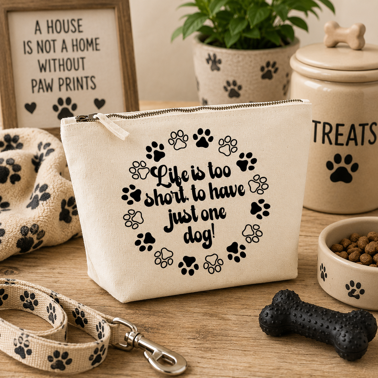 'Life is too short to have only one dog' Travel bag