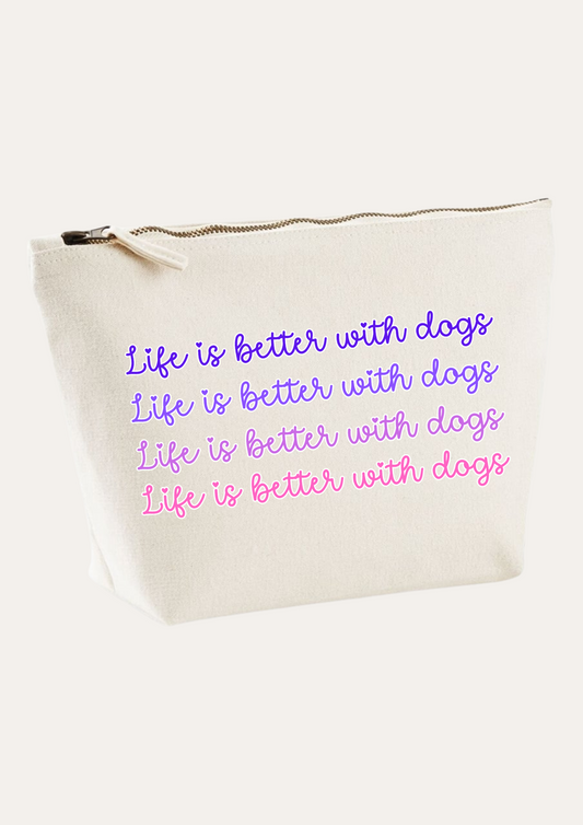 'Life is better with dogs' Travel bag