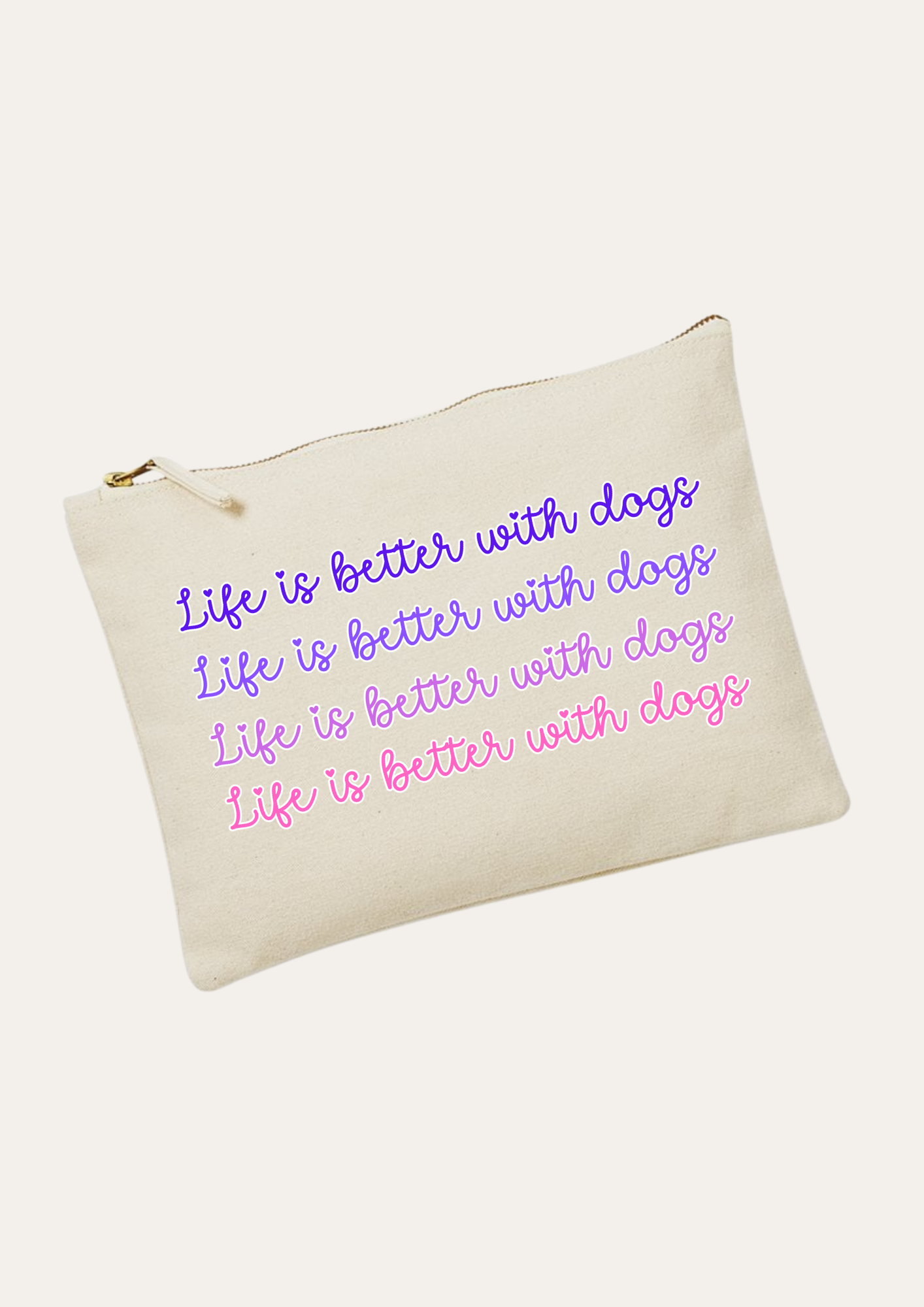 'Life is better with dogs' Travel bag